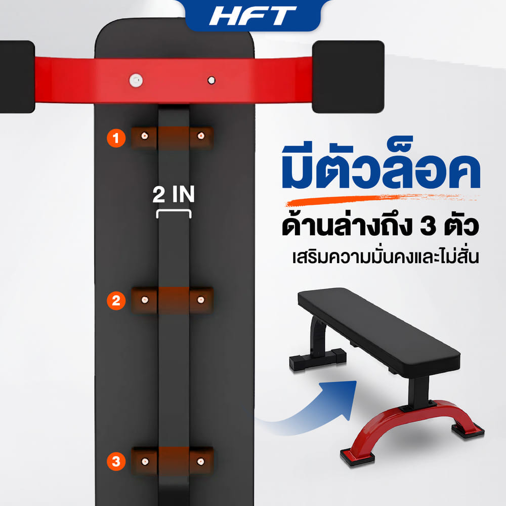 ม้านั่งยกน้ำหนัก แบบราบ HOMEFITTOOLS FLAT BENCH F1